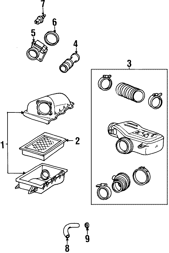 Diagram AIR INLET. for your 2019 Ford F-150 3.3L Duratec V6 FLEX A/T 4WD XLT Crew Cab Pickup Fleetside 