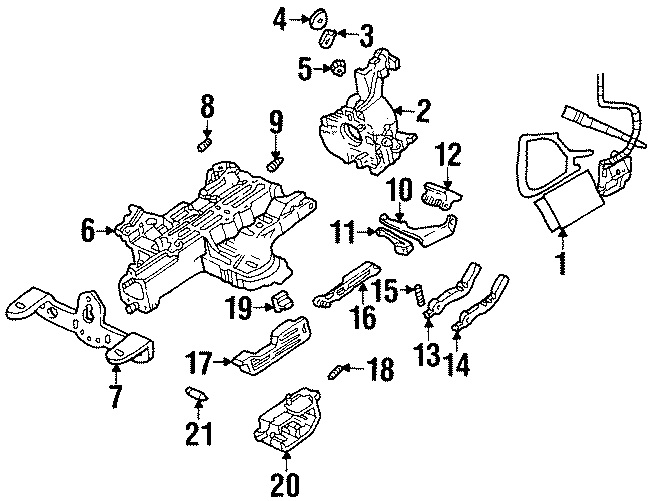 Diagram STEERING COLUMN. HOUSING & COMPONENTS. for your Ford