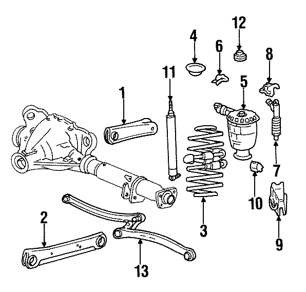 Diagram REAR SUSPENSION. SUSPENSION COMPONENTS. for your 2010 Ford Flex   