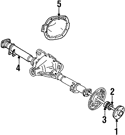 Diagram REAR SUSPENSION. AXLE HOUSING. for your 2000 Ford F-550 Super Duty  XL Cab & Chassis - Crew Cab 