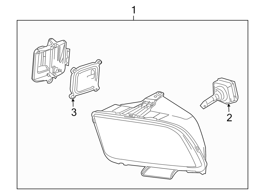 Diagram FRONT LAMPS. HEADLAMP COMPONENTS. for your 2019 Ford F-150 5.0L V8 FLEX A/T 4WD XL Extended Cab Pickup Fleetside 