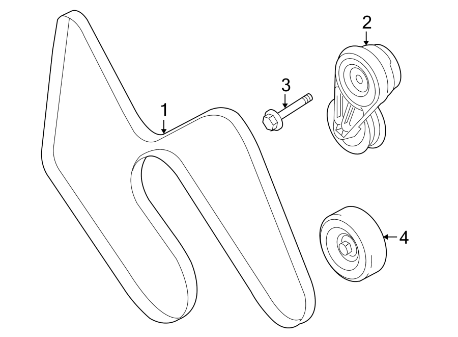 Diagram BELTS & PULLEYS. for your 2017 Ford Transit Connect  XL Mini Passenger Van 