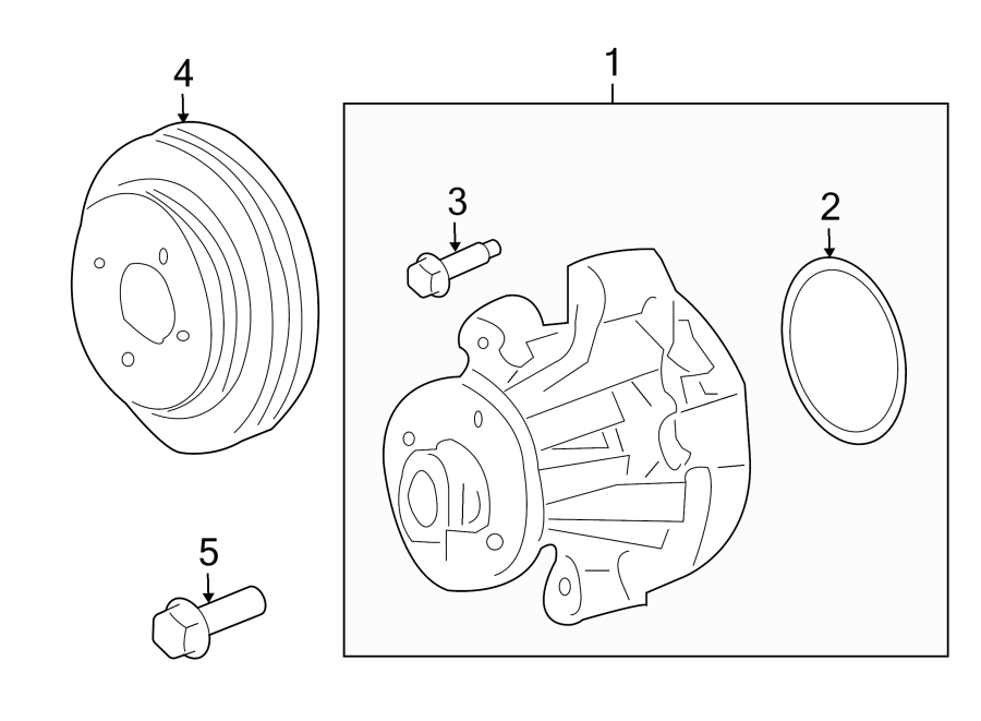 Diagram WATER PUMP. for your 1996 Ford