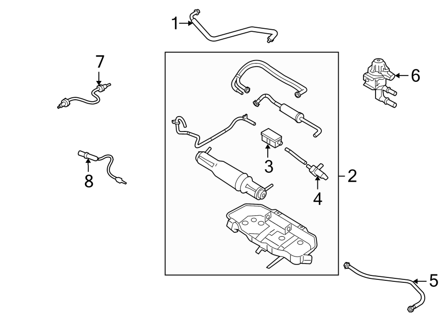 Diagram EMISSION SYSTEM. for your 2007 Ford Fusion   