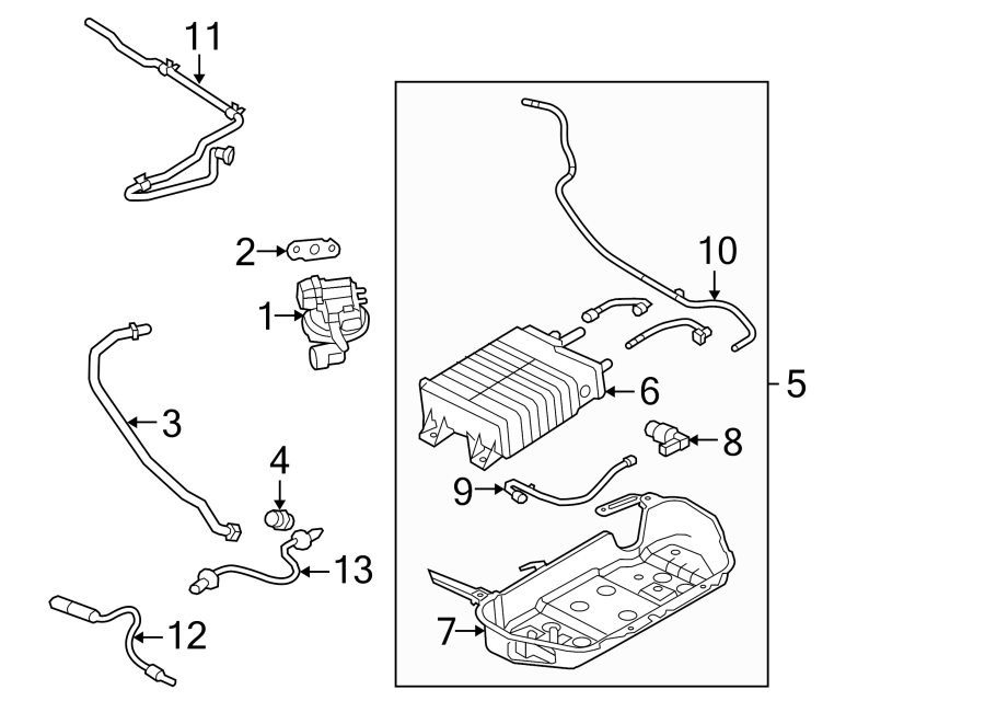 Diagram EMISSION SYSTEM. for your Ford Fusion  