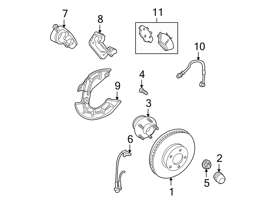 Diagram FRONT SUSPENSION. BRAKE COMPONENTS. for your 2019 Ford F-150  Raptor Crew Cab Pickup Fleetside 