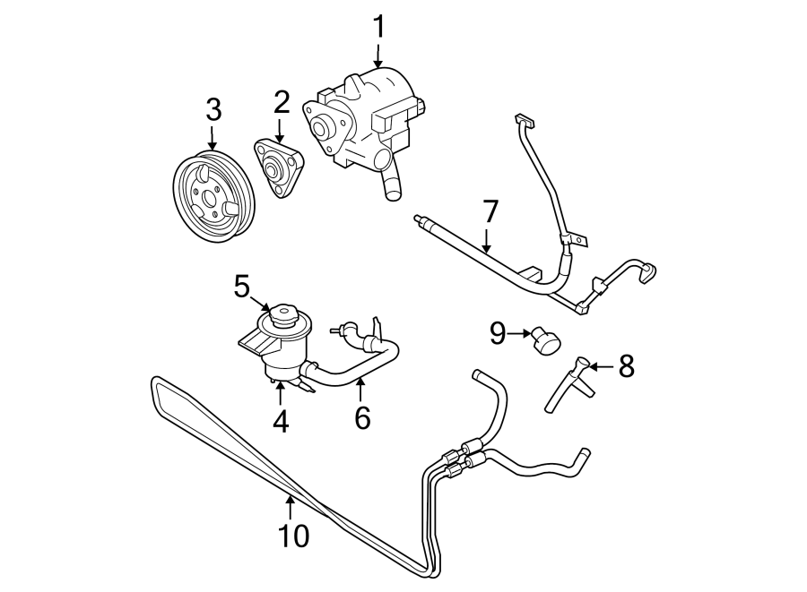 Diagram STEERING GEAR & LINKAGE. PUMP & HOSES. for your Ford Explorer  