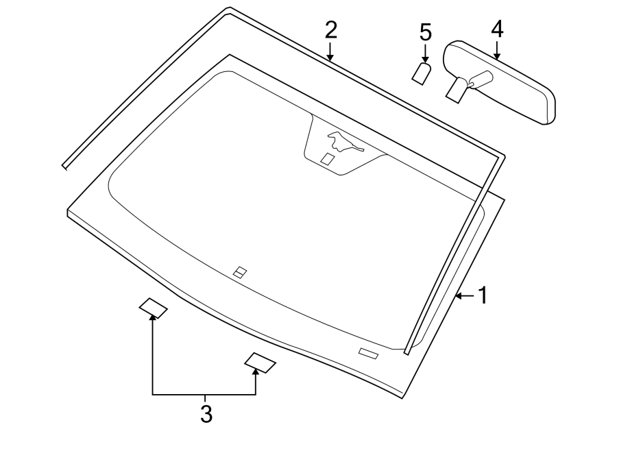 Diagram WINDSHIELD. GLASS. for your 2024 Ford Escape   