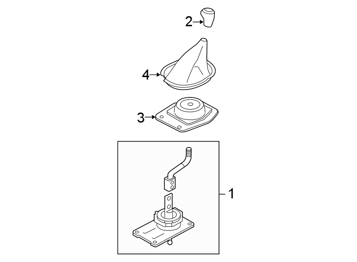 Diagram CONSOLE. SHIFTER HOUSING. for your 2003 Ford F-150 4.6L Triton (Romeo) V8 A/T RWD King Ranch Extended Cab Pickup Fleetside 