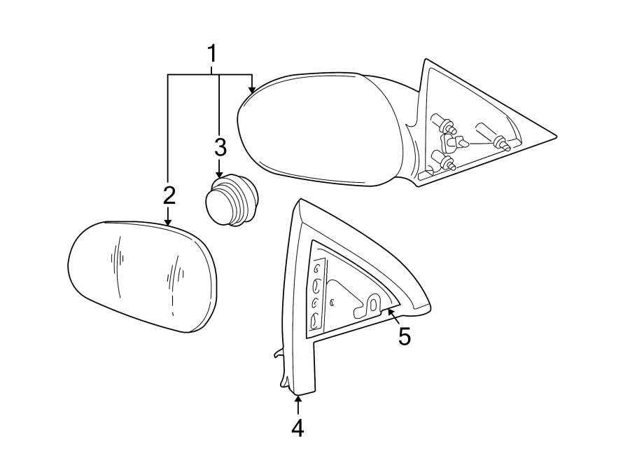 DOOR. OUTSIDE MIRRORS. Diagram