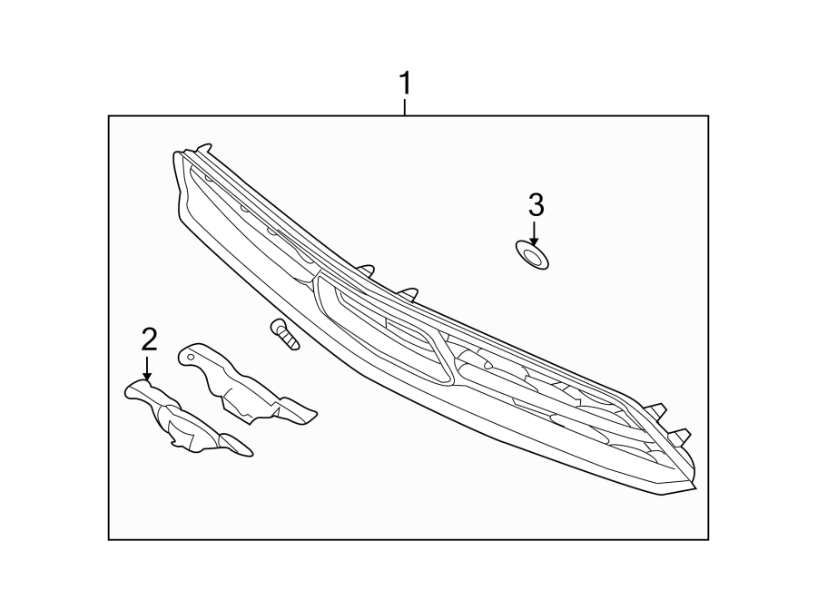 Diagram FRONT BUMPER & GRILLE. GRILLE & COMPONENTS. for your 2017 Lincoln MKZ Premiere Sedan 2.0L EcoBoost A/T FWD 