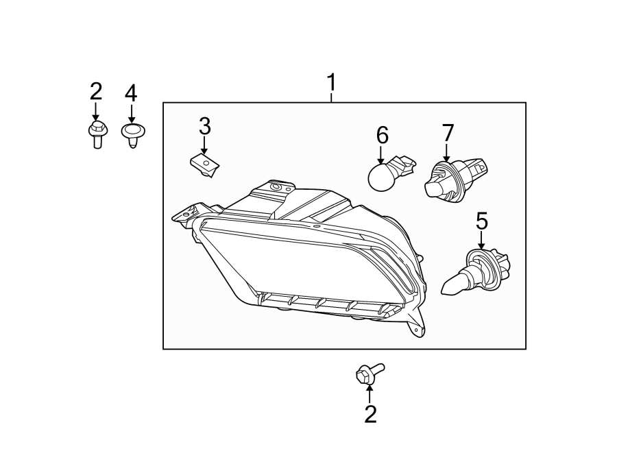 Diagram FRONT LAMPS. HEADLAMP COMPONENTS. for your 2018 Ford F-150   