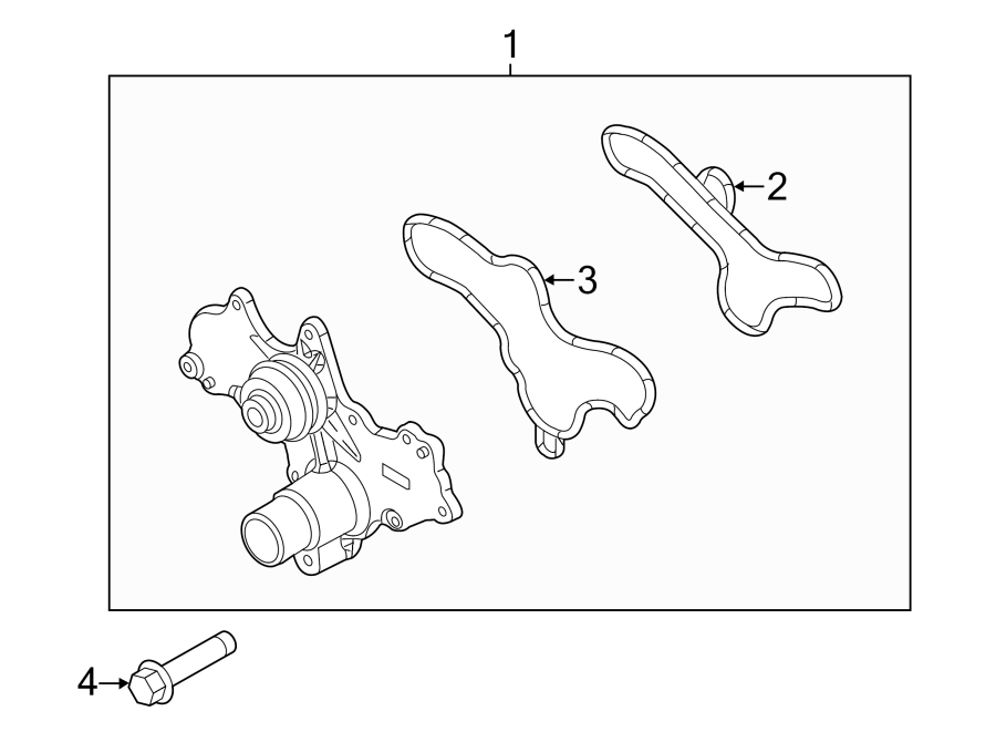 Diagram WATER PUMP. for your 2013 Ford Police Interceptor Utility 3.7L V6 A/T FWD Base Sport Utility 