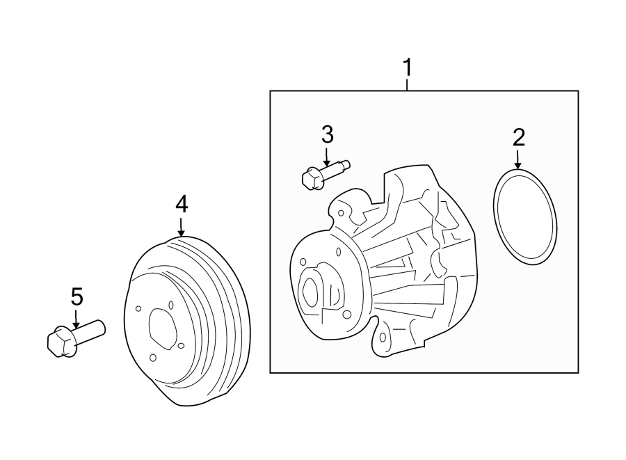 Diagram WATER PUMP. for your 1995 Ford