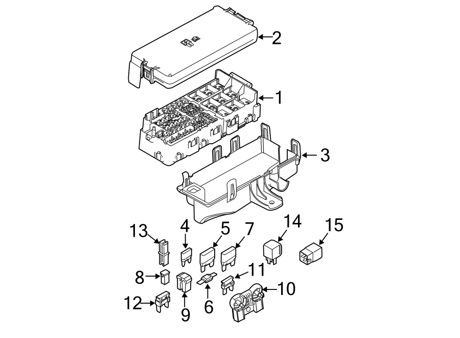 Diagram FUSE & RELAY. FUSE BOX. for your 2013 Lincoln MKZ   