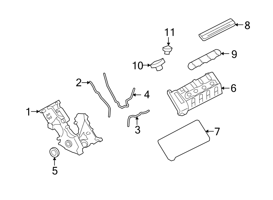 Diagram Pick up box. Valve & timing covers. for your 2013 Lincoln MKZ   