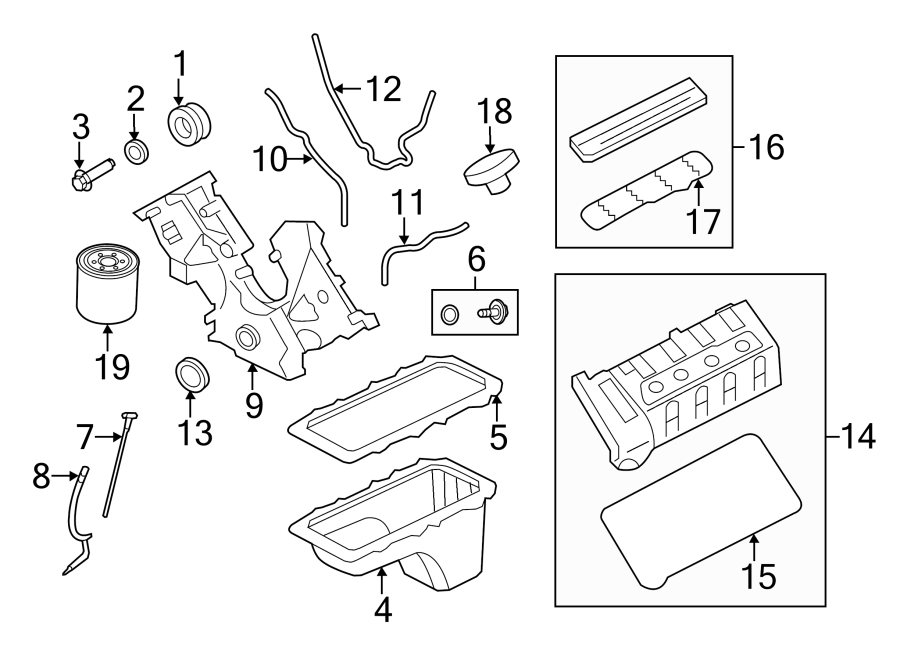 Diagram ENGINE PARTS. for your 2013 Lincoln MKZ   