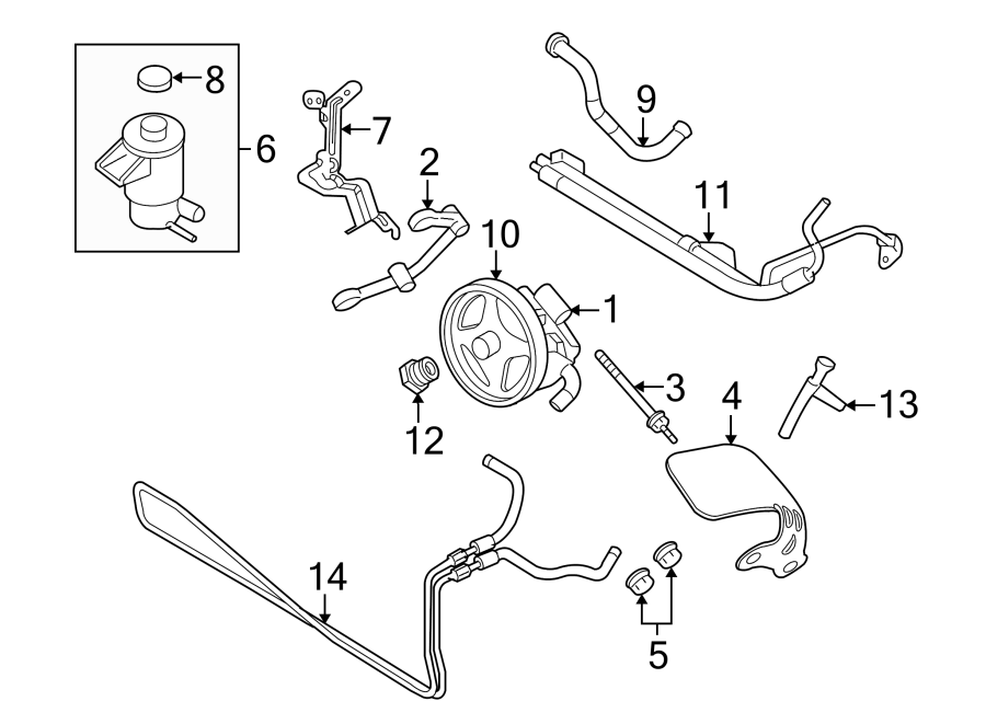 Diagram STEERING GEAR & LINKAGE. PUMP & HOSES. for your 2022 Lincoln Navigator   