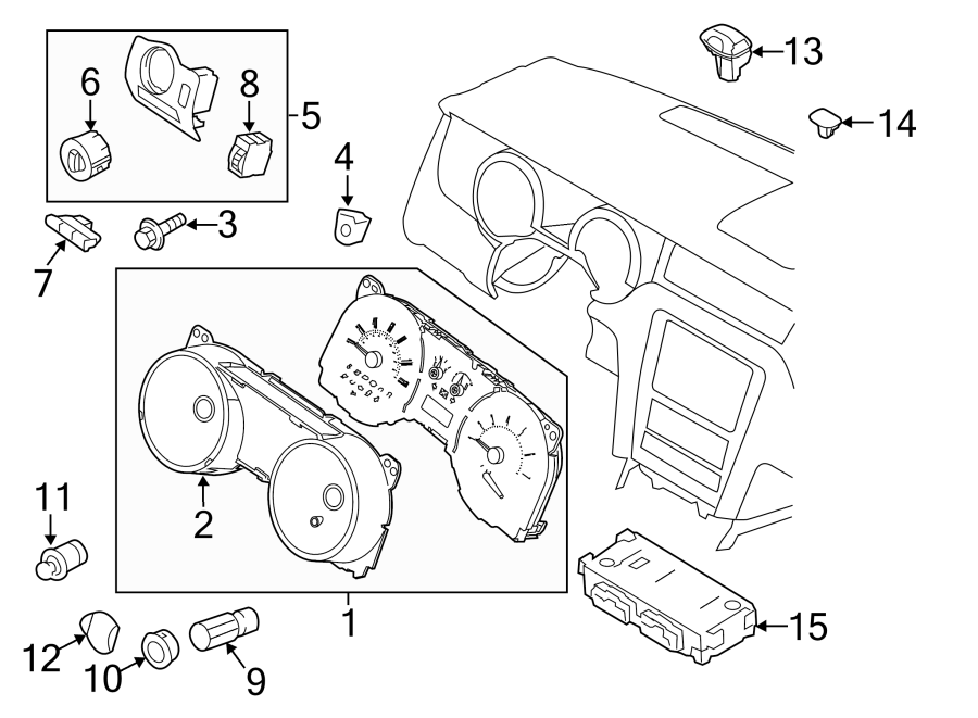 Diagram INSTRUMENT PANEL. CLUSTER & SWITCHES. for your Lincoln MKZ  