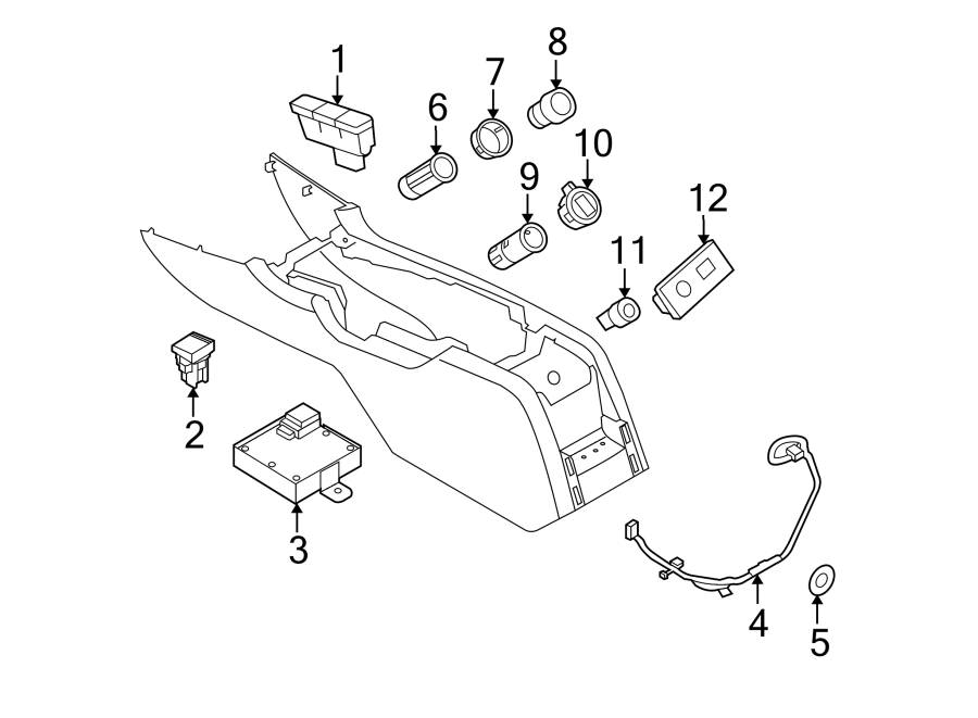 Diagram CONSOLE. for your 2014 Ford F-150 5.0L V8 FLEX A/T RWD XLT Extended Cab Pickup Fleetside 