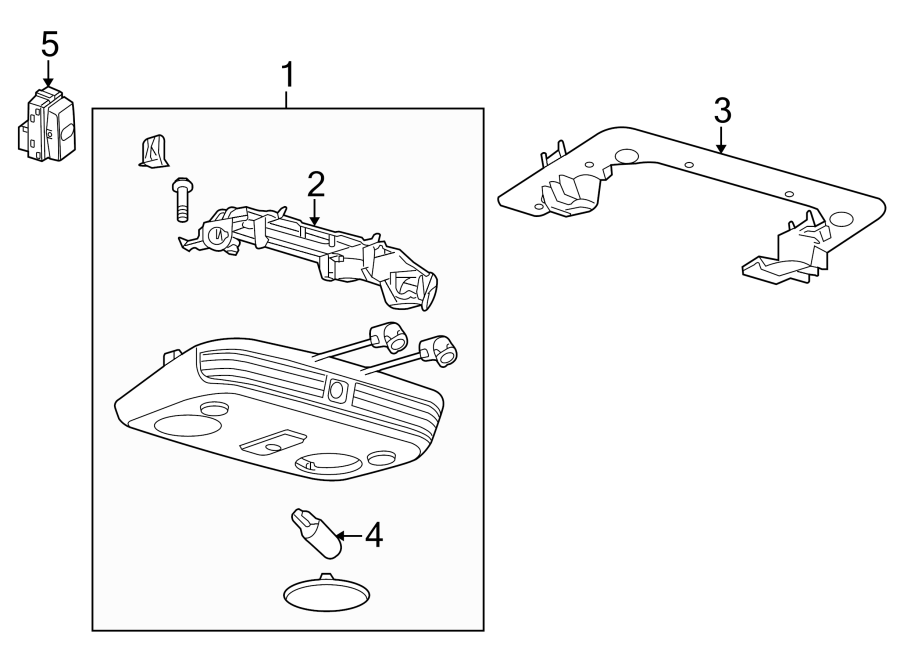 Diagram OVERHEAD CONSOLE. for your 2013 Ford Mustang   