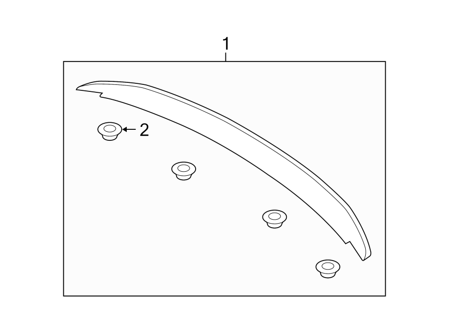 Diagram TRUNK LID. SPOILER. for your Ford