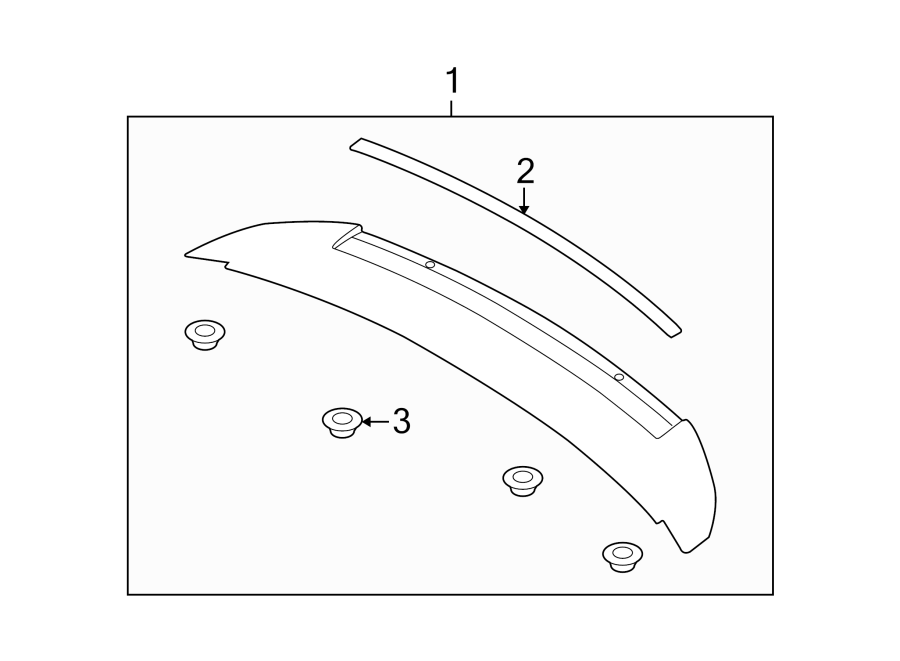 Diagram TRUNK LID. SPOILER. for your Ford Mustang  