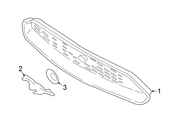 Diagram FRONT BUMPER & GRILLE. GRILLE & COMPONENTS. for your 2015 Lincoln MKZ   