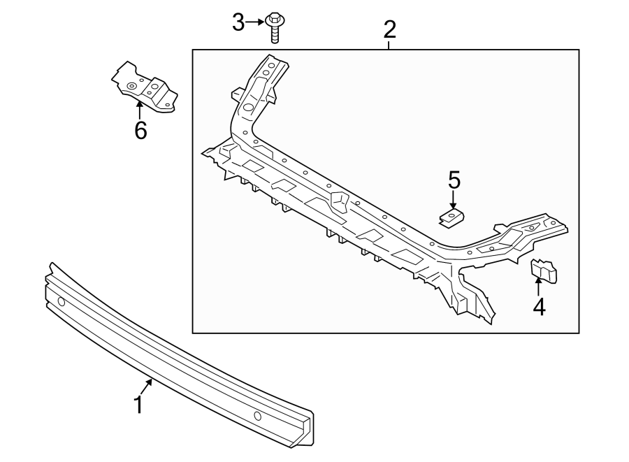 Diagram RADIATOR SUPPORT. for your 2017 Ford Mustang   