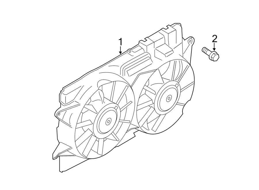 Diagram COOLING FAN. for your 2024 Ford F-150  Raptor R Crew Cab Pickup Fleetside 