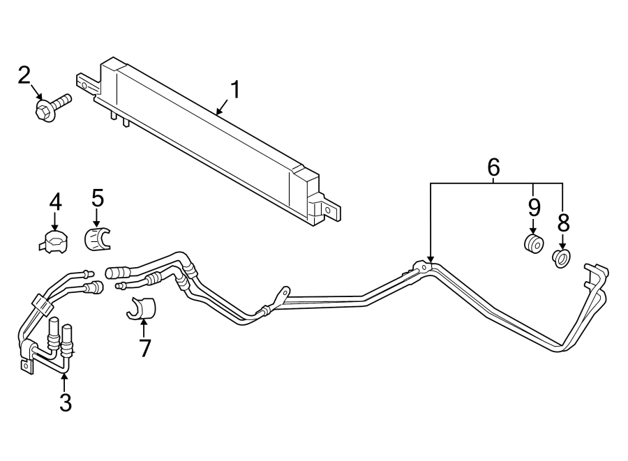 Diagram TRANS OIL COOLER. for your 2024 Ford F-150  Raptor R Crew Cab Pickup Fleetside 