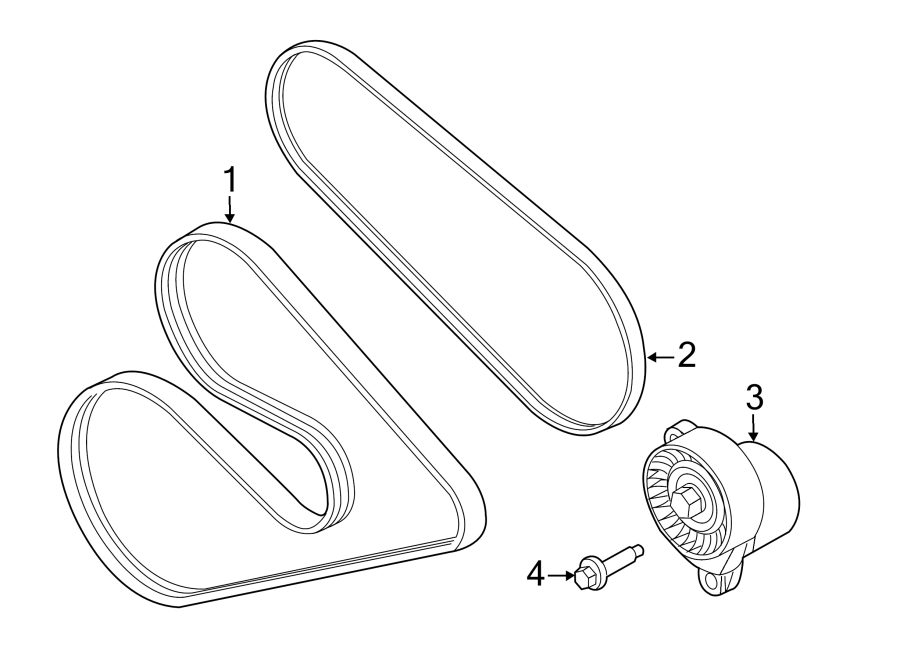 Diagram BELTS & PULLEYS. for your 2020 Ford Police Interceptor Utility   