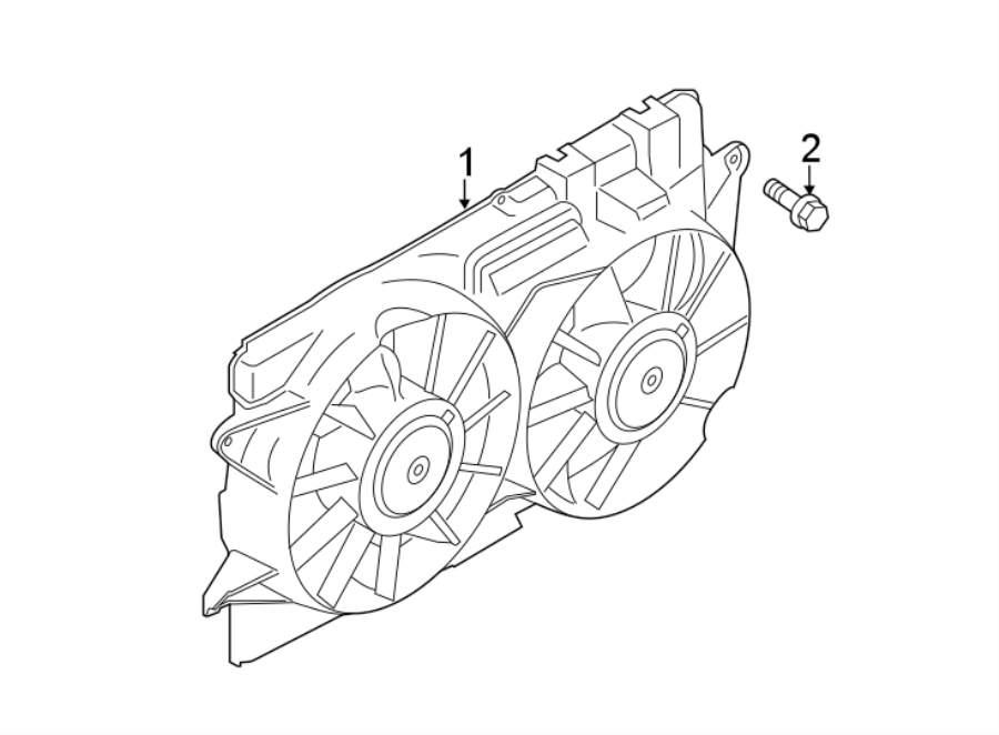 Diagram Frame. Cooling fan. for your 2020 Ford Mustang  EcoBoost Coupe 