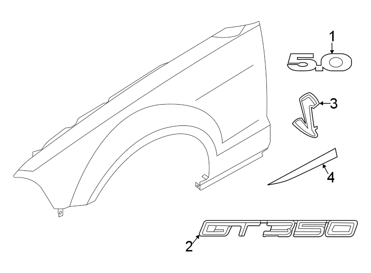 Diagram FENDER. EXTERIOR TRIM. for your 1986 Ford Bronco   