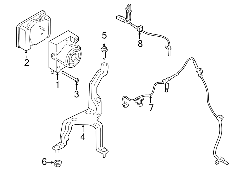 Diagram Abs components. for your 2016 Lincoln MKZ   