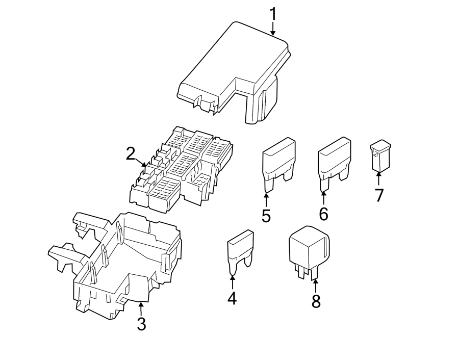 Diagram FUSE & RELAY. FUSE BOX. for your 1988 Ford Bronco   