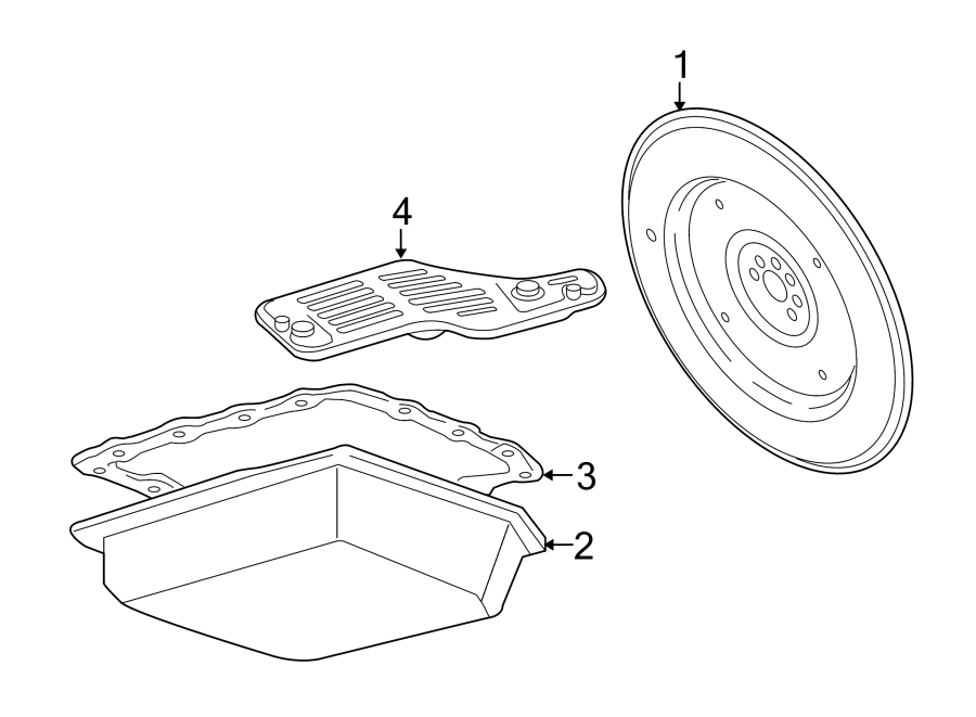 Diagram TRANSMISSION COMPONENTS. for your 1995 Ford Crown Victoria   