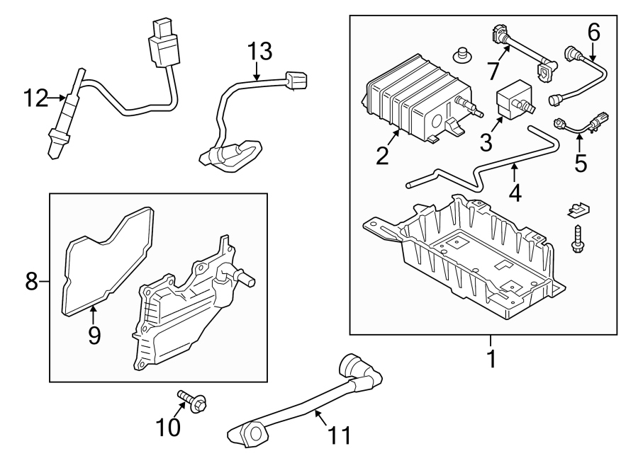 Diagram EMISSION SYSTEM. for your 2010 Ford Fusion   