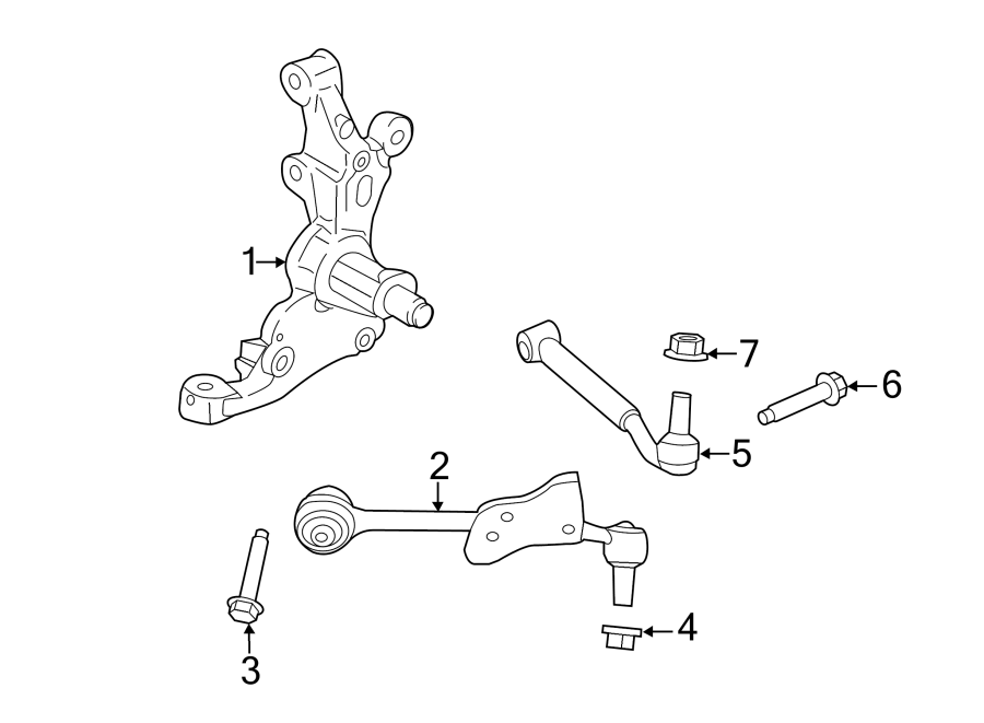 Front suspension. Suspension components. Diagram