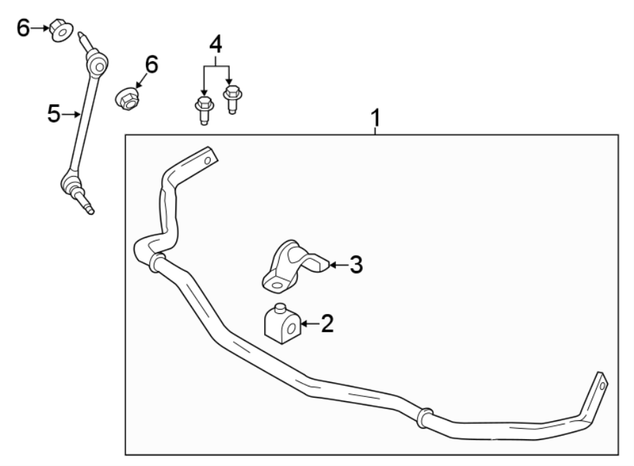 Diagram FRONT SUSPENSION. STABILIZER BAR & COMPONENTS. for your 2017 Ford Mustang   