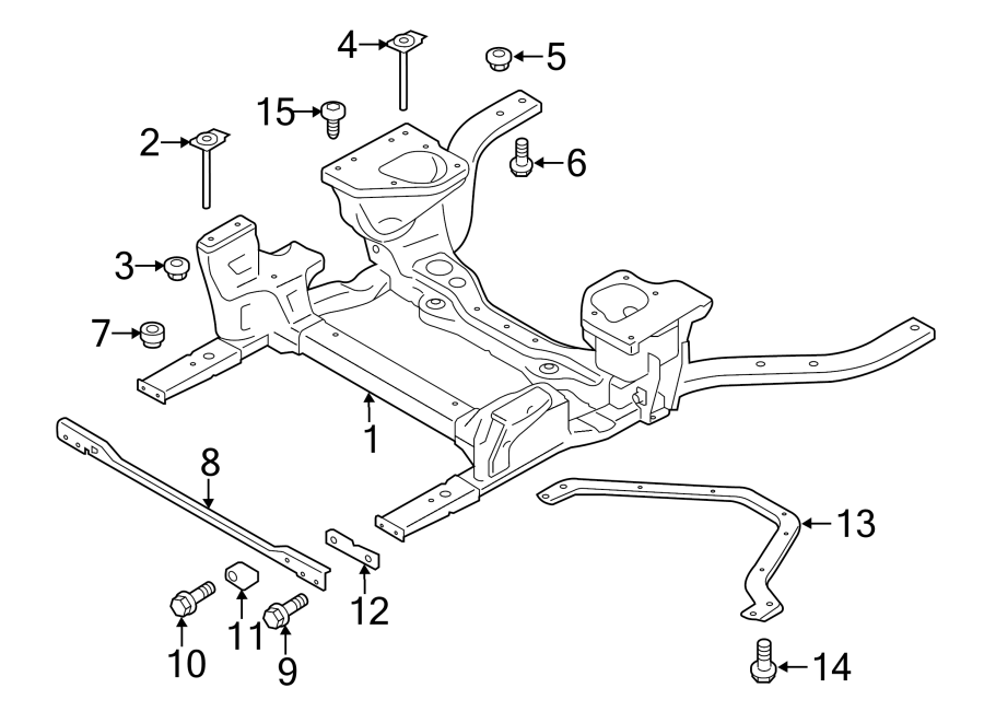 Diagram FRONT SUSPENSION. SUSPENSION MOUNTING. for your 2019 Lincoln MKZ Reserve II Sedan  