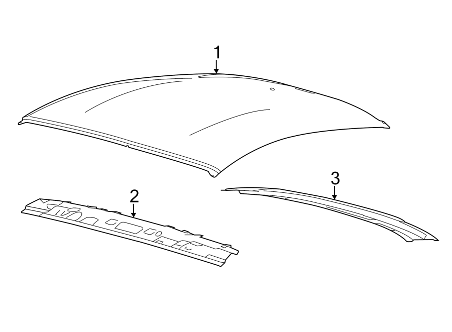 Diagram ROOF & COMPONENTS. for your 2006 Ford E-150   
