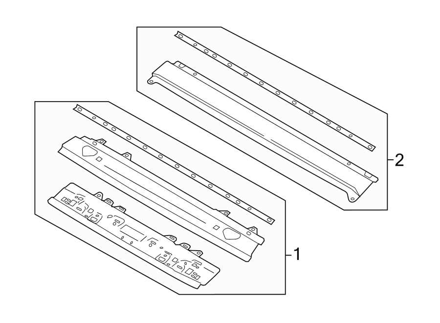 Diagram ROOF. WINDSHIELD HEADER & COMPONENTS. for your 2006 Ford E-150   