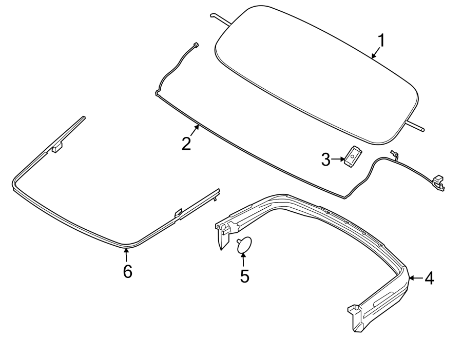 Diagram Convertible top. Exterior trim. for your 2017 Ford Explorer   