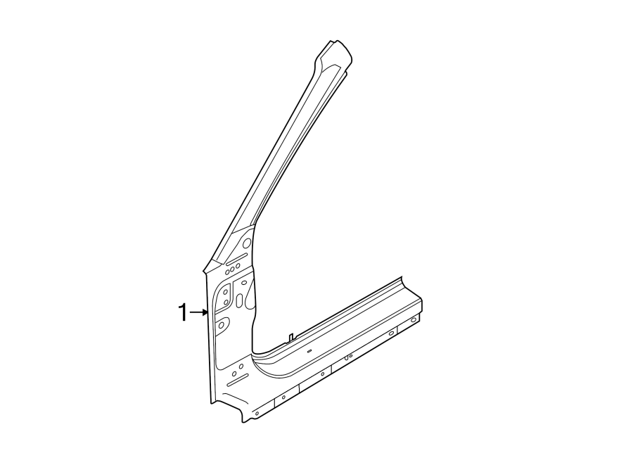 Diagram PILLARS. ROCKER & FLOOR. APERTURE PANEL. for your 1988 Ford Aerostar 3.0L Vulcan V6 M/T Base Mini Cargo Van 