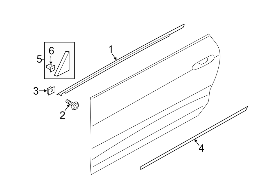 Diagram Door. Exterior trim. for your 2015 Lincoln MKZ   