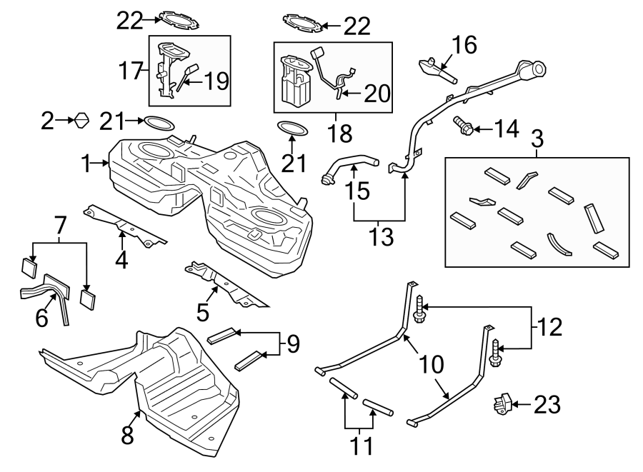 Diagram FUEL SYSTEM COMPONENTS. for your 2011 Lincoln MKZ   