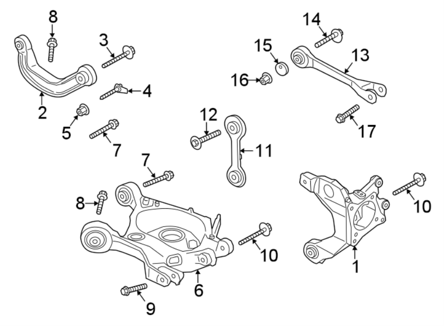 Diagram REAR SUSPENSION. SUSPENSION COMPONENTS. for your 2011 Ford F-150   