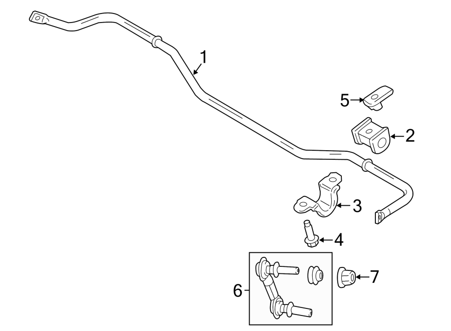 Diagram REAR SUSPENSION. STABILIZER BAR & COMPONENTS. for your 2009 Lincoln MKZ   