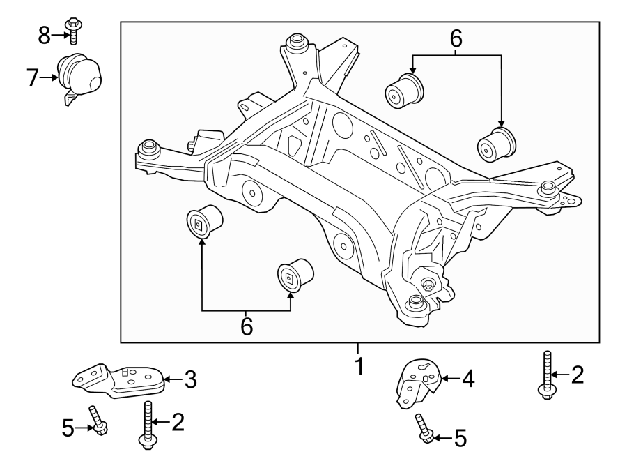 Diagram REAR SUSPENSION. SUSPENSION MOUNTING. for your 2019 Ford F-150 2.7L EcoBoost V6 A/T RWD Lariat Crew Cab Pickup Fleetside 